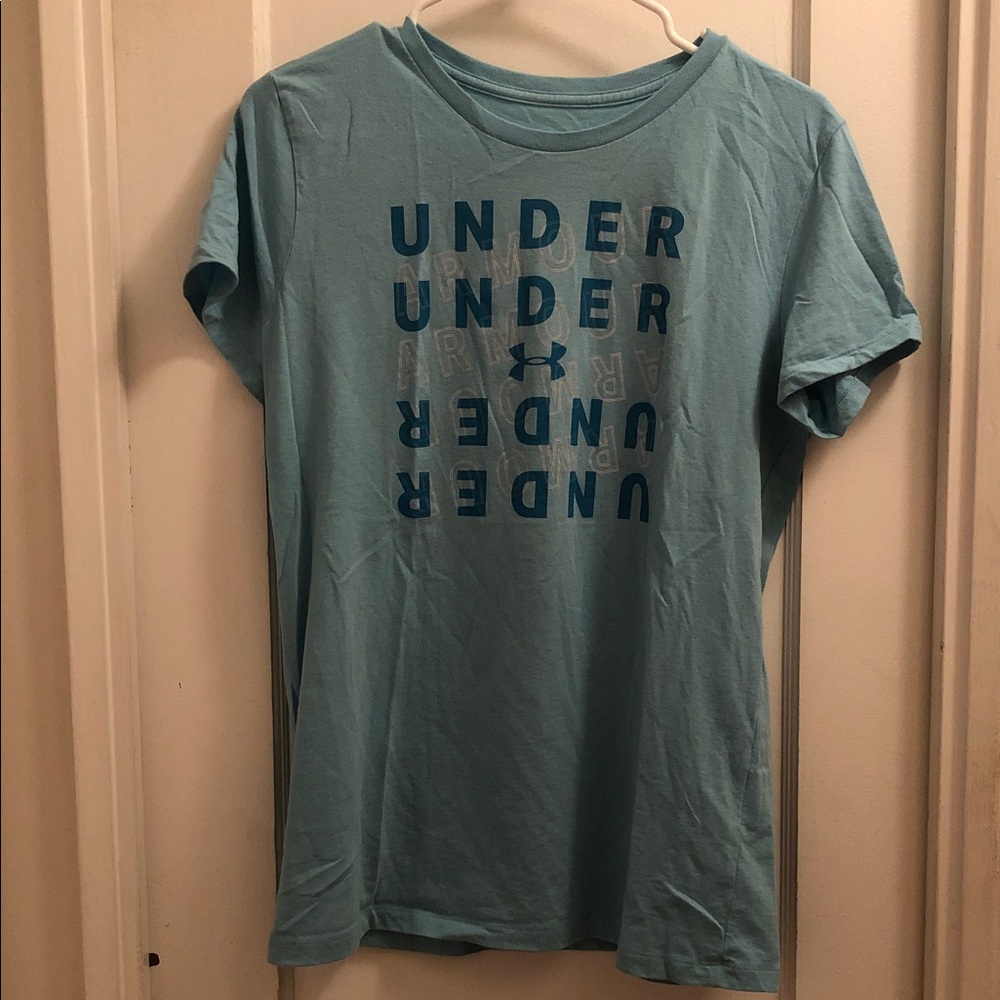 Under Armour Aqua Blue 'UNDER' Graphic Tee